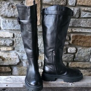 ASH Galaxy Studded Lug Sole Riding Boots NWT
